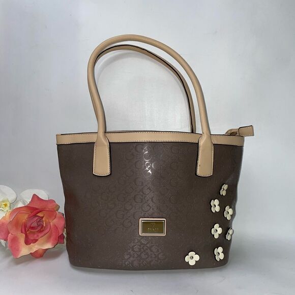 Guess Handbags - Guesss Newbel Taupe Tote